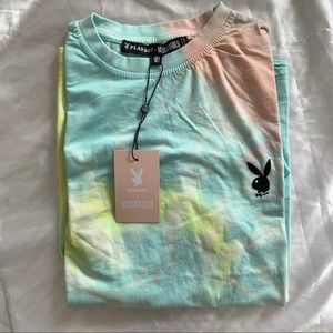 Tie Dye Oversized Tshirt PlayboyxMissguided